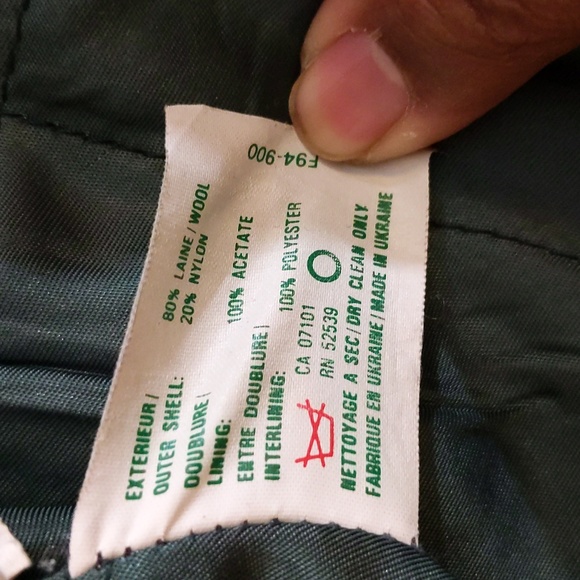 Utex| Vintage Green and Cream Plaid Fall- Winter Jacket With Hood and 4 Pockets - Picture 15 of 15